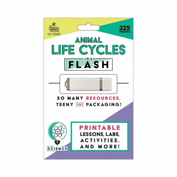 Carson Dellosa In a Flash USB, Animal Lifestyles, Ages 5-8, 225 Pages 109567